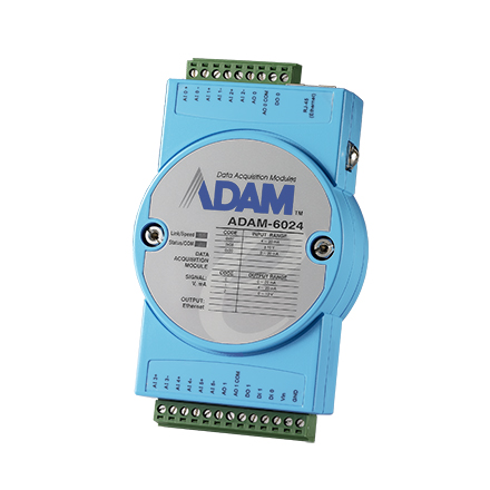 ADAM-6024 6AI/2AO/2DI/2DO IoT Modbus/SNMP/MQTT Ethernet E/S remotas