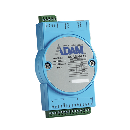 ADAM-6217 8AI IoT Modbus/SNMP/MQTT 2 puertos Ethernet E/S remotas