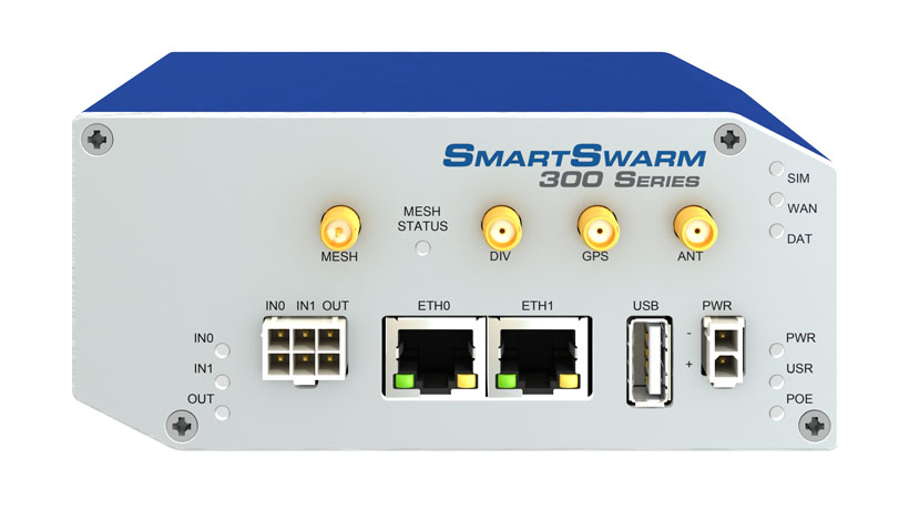 BB-SG30300525-42 Puerta de enlace SmartSwarm 342 - LTE-EMEA, fuente de alimentación internacional