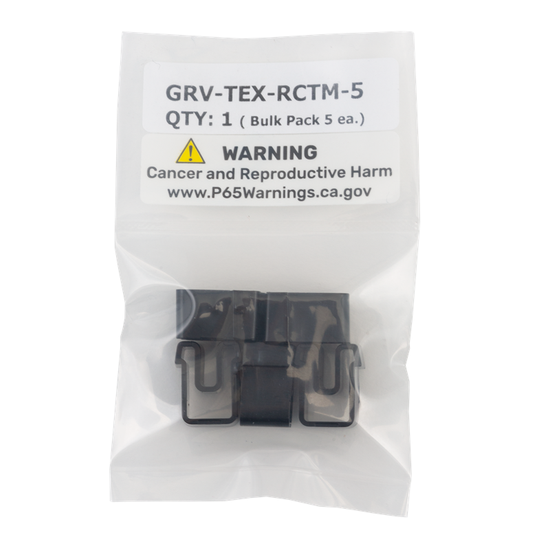 GRV-TEX-RCTM-5 Groov RIO abrazadera de cable de montaje a presión, paquete de 5