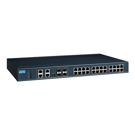 EKI-2428G-4CI Conmutador Ethernet no administrado combinado 24GE+4G, montaje en rack de 19", -40~75 ℃