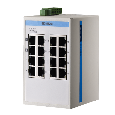 EKI-5526I-AE Conmutador Ethernet no administrado 16FE, ATEX/C1D2/IECEx, -40~75 ℃