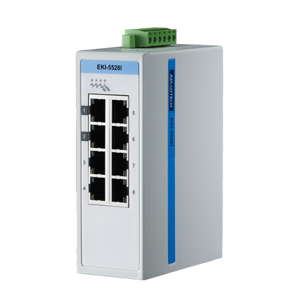 EKI-5528I-AE Conmutador Ethernet no administrado 8FE, ATEX/C1D2/IECEx, -40~75 ℃
