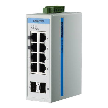 EKI-5729FI  Conmutador Ethernet no administrado 8GE+2G SFP, ATEX/C1D2/IECEx, -40~75 ℃