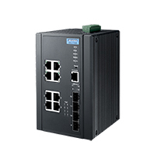 EKI-7712G-4FMPI Conmutador Ethernet administrado 8GE PoE y 4G SFP, IEEE802.3af/at/bt, 53~57 VCC, -40~70 ℃