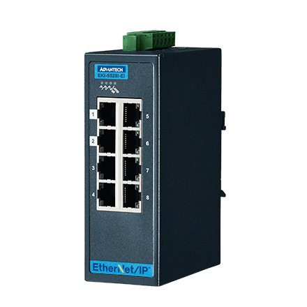 EKI-5528I-EI Conmutador Ethernet gestionado 8FE compatible con EtherNet/IP, -40~75 ℃